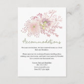 Rosa Blush Magnolia Bloral Wedding Card Begleitkarte (Vorderseite)