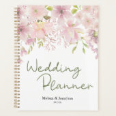 Rosa Blush Magnolia Bloral Wedding Planner Planer (Vorderseite)