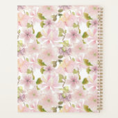 Rosa Blush Magnolia Bloral Wedding Planner Planer (Rückseite)