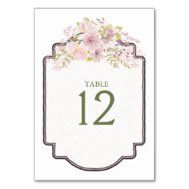 Rosa Blush Magnolia Blorale Hochzeitsstimmung Tisc Tischnummer