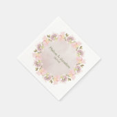 Rosa Blush Magnolia Blumenzwiebeln Napkins Serviette (Ecke)