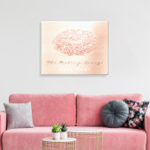 Rosa Blush Makeup Artist Beauty Gray Kiss Lift Leinwanddruck (Insitu (Wohnzimmer))