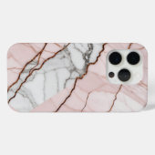 Rosa Blush-Marmor mit Kupferakzenten Case-Mate iPhone Hülle (Rückseite (Horizontal))