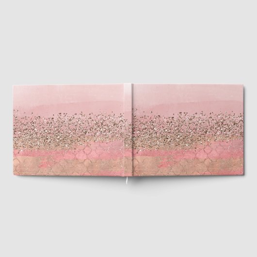 Rosa Blush marokkanische Prinzessin Glam Wedding Gästebuch (Voll)