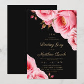 Rosa Blush Modern Divine Hochzeit Einladung (Vorne/Hinten)
