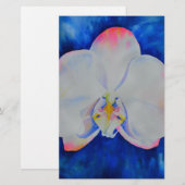 Rosa Blush Orchid Briefpapier (Vorne/Hinten)