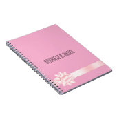 Rosa Blush Ribbon Bow Notizblock (Rechte Seite)