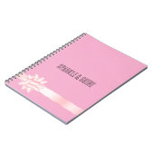 Rosa Blush Ribbon Bow Notizblock (Linke Seite)