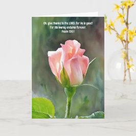 Rosa Blush Rose Bibel Verse Glaube Karte