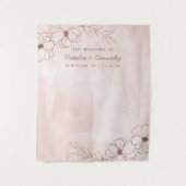 Rosa Blush & Rose Gold Foil Foto Stand Hintergrund Wandteppich (Vorderseite)