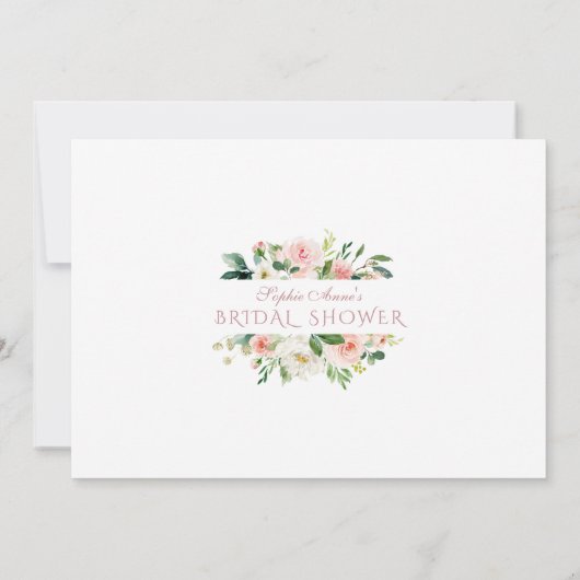 Rosa Blush Rose Gold Foto Brautparty Save The Date (Rückseite)