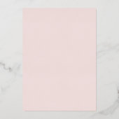 Rosa Blush Rose Gold Mis Quince Quinceanera Folieneinladung (Rückseite)