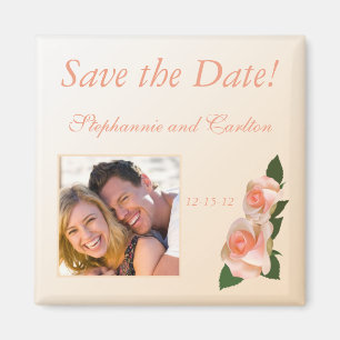 Rosa Blush Rose Hochzeitsmagnet Magnet