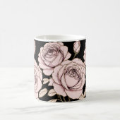 Rosa Blush-Rosen-Blumen-Tasse Kaffeetasse (Mittel)