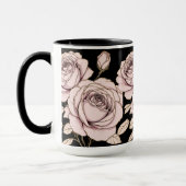Rosa Blush-Rosen-Blumen-Tasse Tasse (Links)