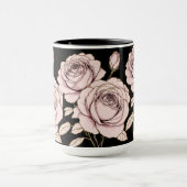 Rosa Blush-Rosen-Blumen-Tasse Tasse (Zentrum)