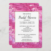 Rosa Blush Sparkle Einladung (Vorne/Hinten)