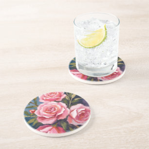 Rosa-Blush-Strauß-Gemälde Getränkeuntersetzer