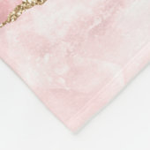 Rosa Blush Tor mit Gold Ribbon Elegant Fleecedecke (Ecke)