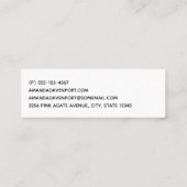 Rosa Blush Tor mit Gold Ribbon Elegant Mini Visitenkarte (Rückseite)