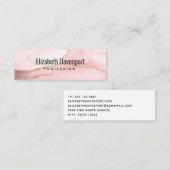 Rosa Blush Tor mit Gold Ribbon Elegant Mini Visitenkarte (Vorne/Hinten)