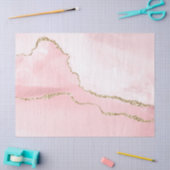 Rosa Blush Tor mit Gold Ribbon Elegant Seidenpapier (Basteln)