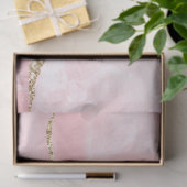Rosa Blush Tor mit Gold Ribbon Elegant Seidenpapier (Geschenk)