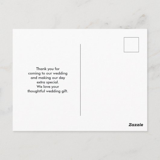 Rosa Blush Tor mit Gold Ribbon Hochzeitsdank Postkarte (Rückseite)