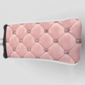 Rosa Blush Tuflische Satin Elegant Golf Headcover (Vorderseite)