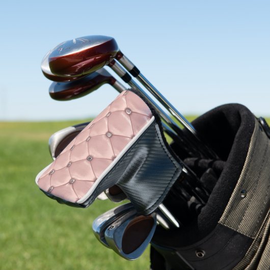 Rosa Blush Tuflische Satin Elegant Golf Headcover (In Situ)