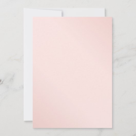 Rosa Blush und Gold Confetti Blumenzehen Einladung (Rückseite)