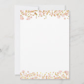 Rosa Blush und Gold Geburtstagsparty Einladung (Rückseite)