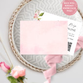 Rosa, Blush und Rose Gold-Hochzeit QR-Code UAWG RSVP Karte