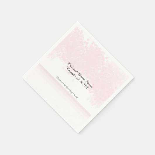 Rosa Blush Wedding Elegance Serviette (Ecke)