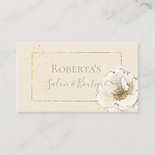 Rosa Blush Wild Rose Business Card Visitenkarte (Vorderseite)
