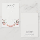 Rosa Blush Wildblume Ribbon Button Display Visitenkarte (Vorne/Hinten)