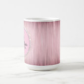 Rosa BlushGlittery Monogram Kaffeetasse (Mittel)