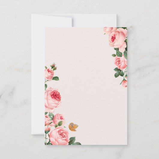 Rosa Blushing Save The Date (Rückseite)