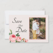 Rosa Blushing Save The Date (Vorderseite)