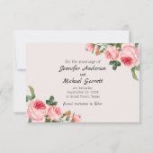 Rosa Blushing Save The Date (Rückseite)