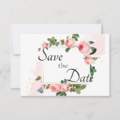 Rosa Blushing Save The Date (Vorderseite)
