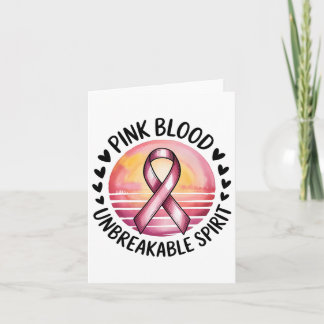 Rosa Blut Unzerbrechlicher Geist Rosa Bronchialbru Karte