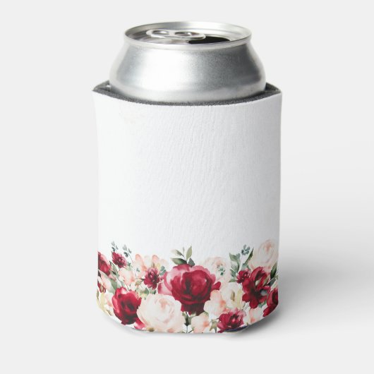 Rosa Blüte 50. Geburtstag Personalisiert Dosenkühler (Kanne Rückseite)