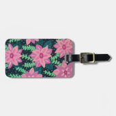 Rosa Blüte Abstrakt Gepäckanhänger (Vorderseite horizontal)