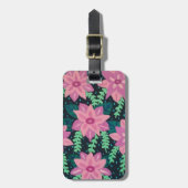 Rosa Blüte Abstrakt Gepäckanhänger (Vorderseite vertikal)