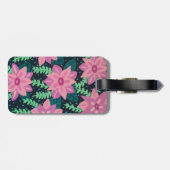 Rosa Blüte Abstrakt Gepäckanhänger (Rückseite horizontal)