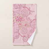 rosa Blüte Badhandtuch Set (Handtuch)
