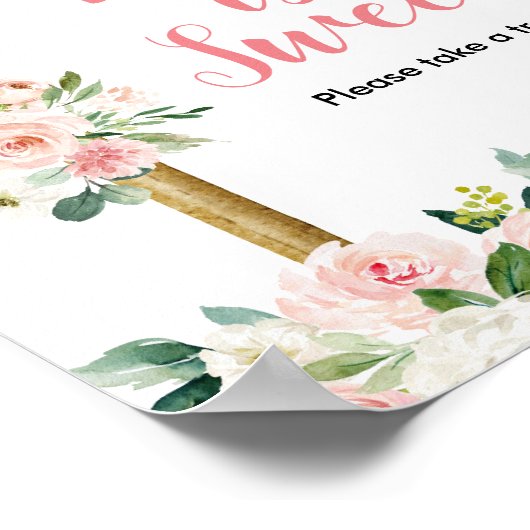 Rosa Blüte Bald, um von der Liebe flüstert zu werd Poster (Ecke)