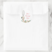 Rosa Blüte bald weg vom Brautparty Runder Aufkleber (Tasche)