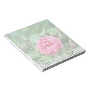 Rosa Blüte, Blumenfotografie. Notizblock